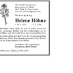 Danksagung Helene Höhne