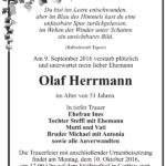 Traueranzeige Olaf Herrmann