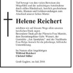 Danksagung Helene Reichert