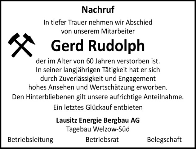 Gerd Rudolph - Nachrichten aus Südbrandenburg